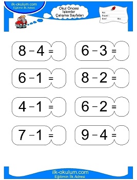Çocuklar İçin toplam işlemi yaprak testleri 